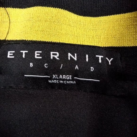Eternity BC/AD Mens Jacket Track‎ Black XL Full Zip Pockets Embroidery - Picture 10 of 11